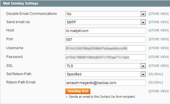 CustomSmtp Configuration